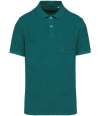 NS227 Native Spirit Terry Towel Polo Shirt Peacock Green colour image